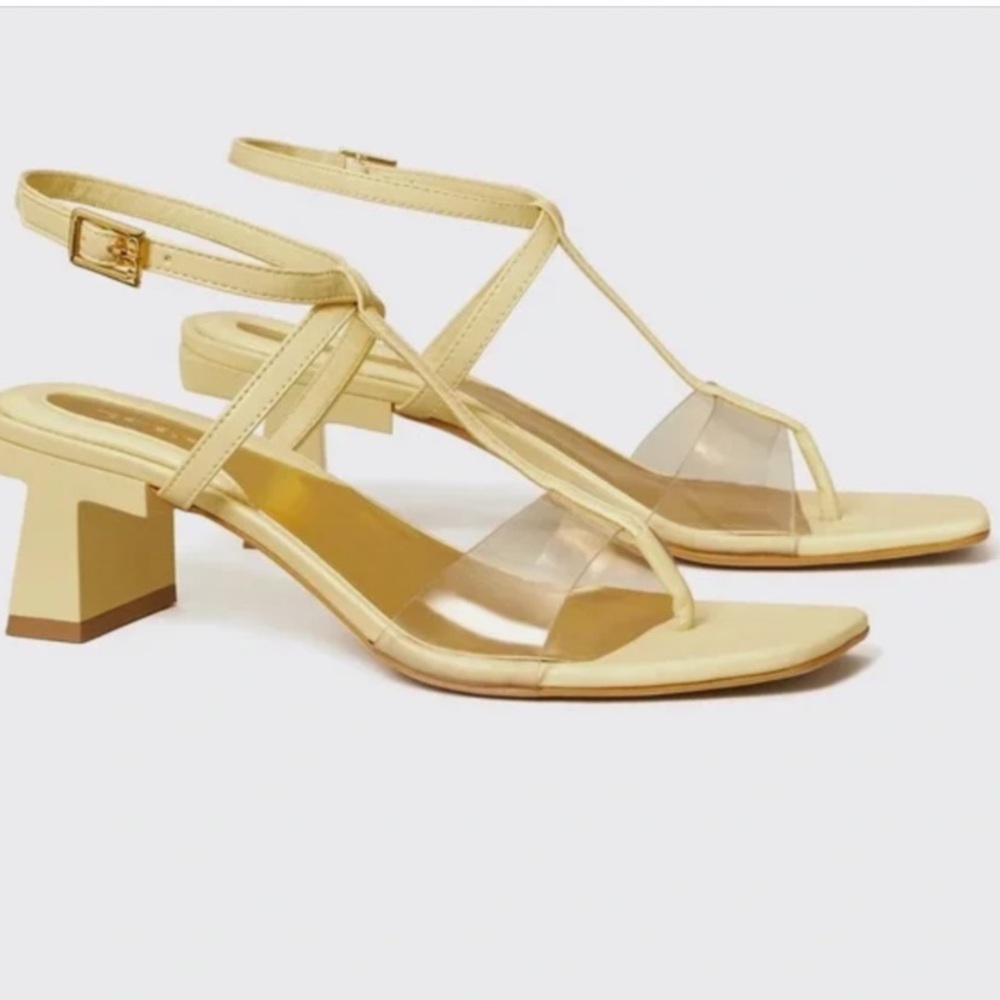 Tory Burch Cream Heeled Sandals